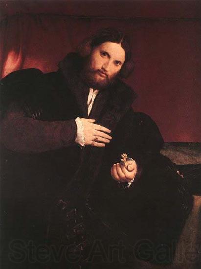 Lorenzo Lotto Man with a Golden Paw Norge oil painting art